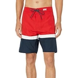 Helly Hansen Marstrand Board Shorts / Trunks Size 36 in Nautical Red/White/Blue